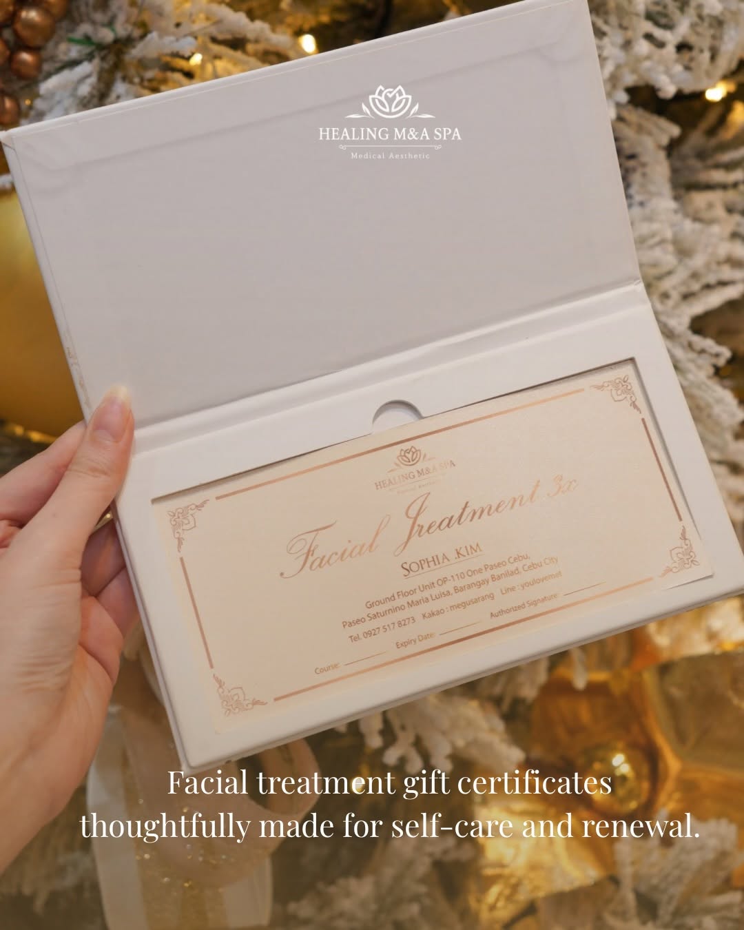 Healing M&A Spa branded gift